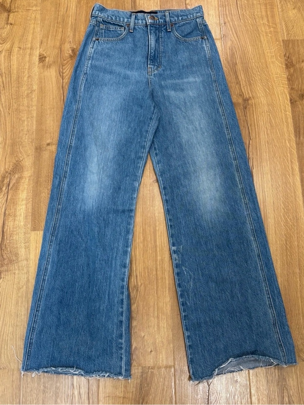 Veronica Beard Taylor Wide Leg High Rise Jeans